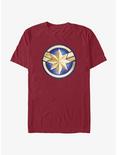 Marvel The Marvels Captain Marvel Logo T-Shirt, CARDINAL, hi-res