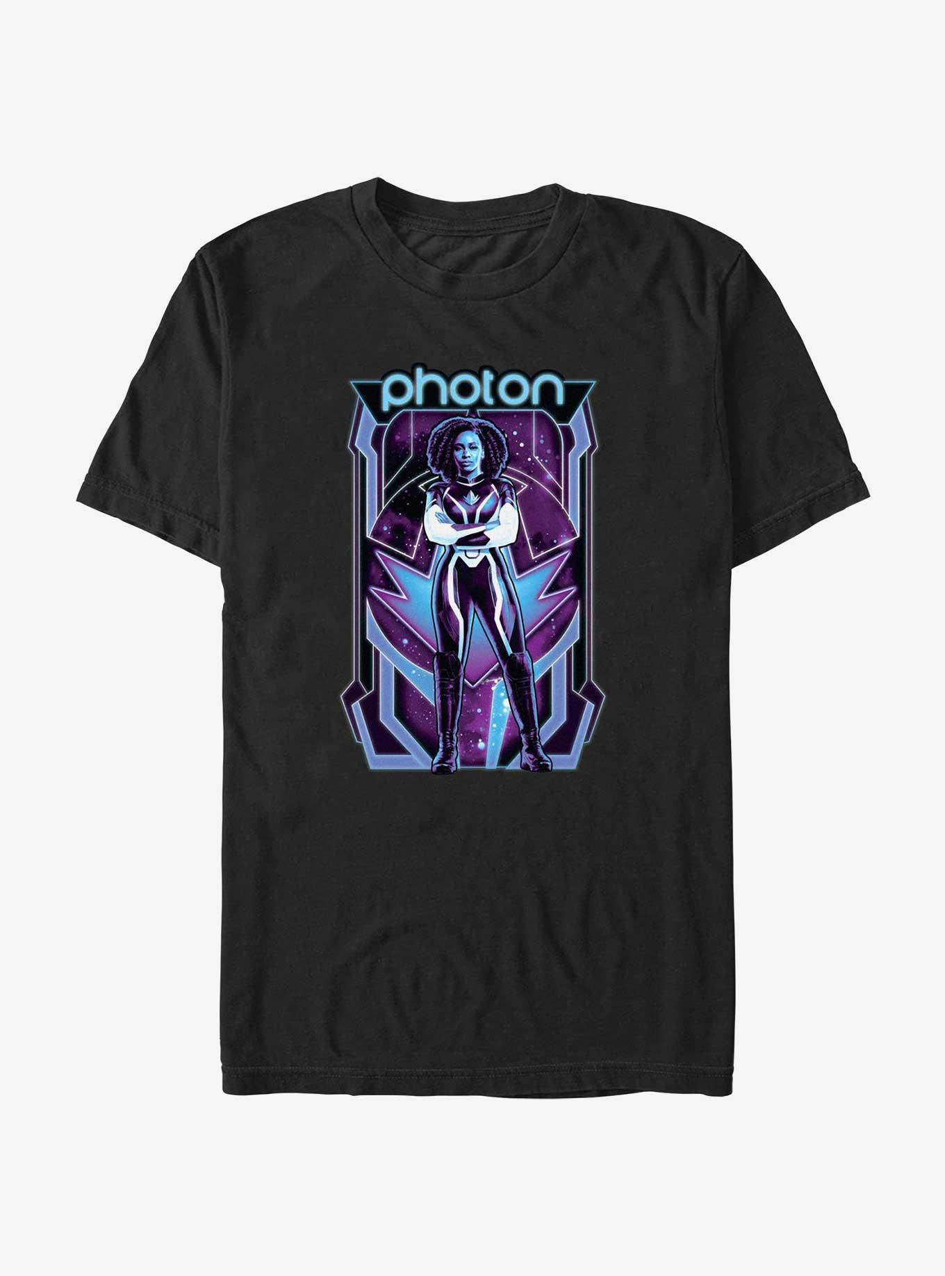 Marvel The Marvels Photon Poster T-Shirt, BLACK, hi-res