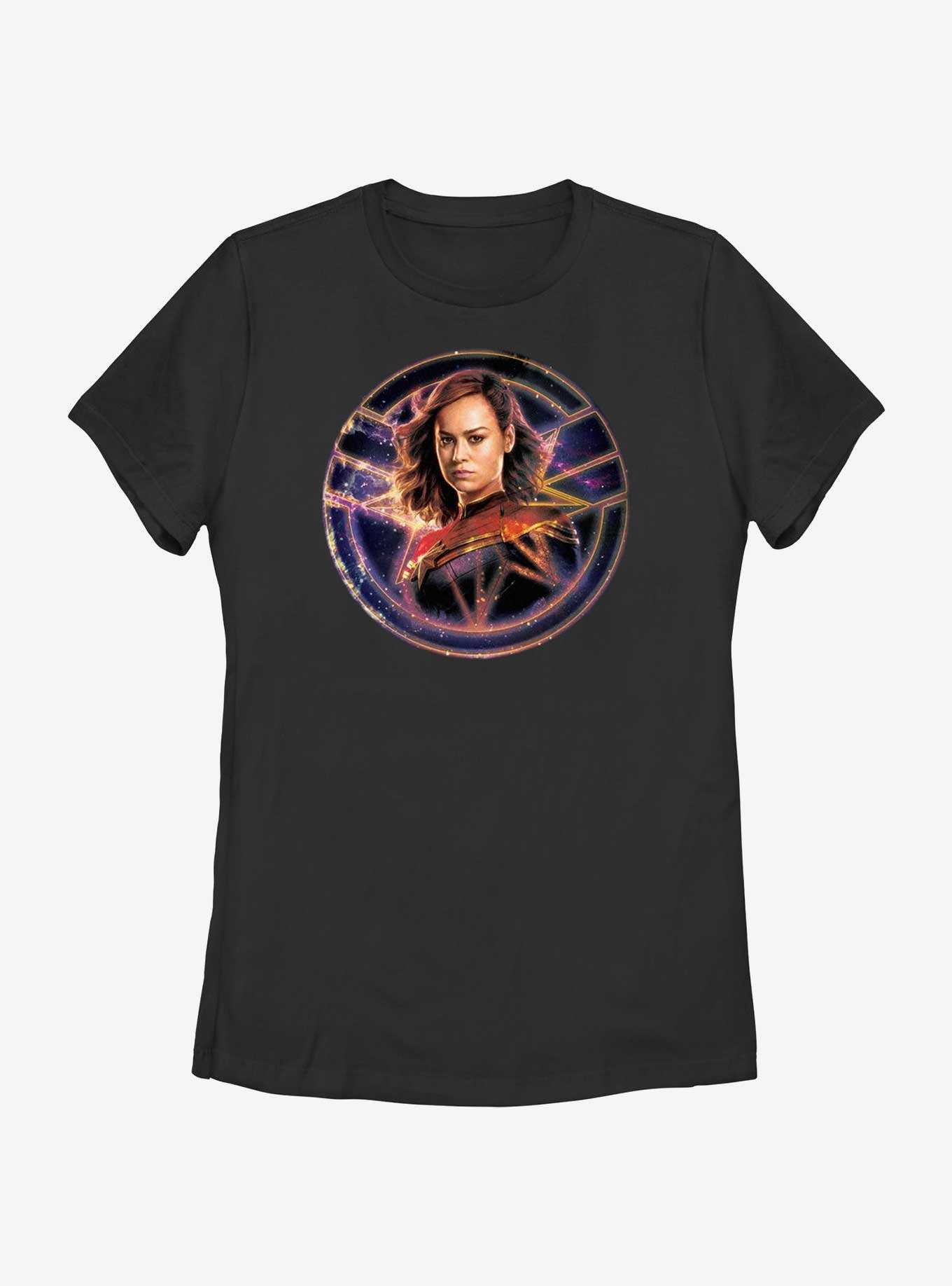 Marvel The Marvels Captain Marvel Galaxy Badge Womens T-Shirt, , hi-res
