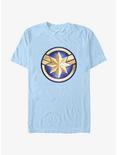 Marvel The Marvels Captain Marvel Logo T-Shirt, LT BLUE, hi-res