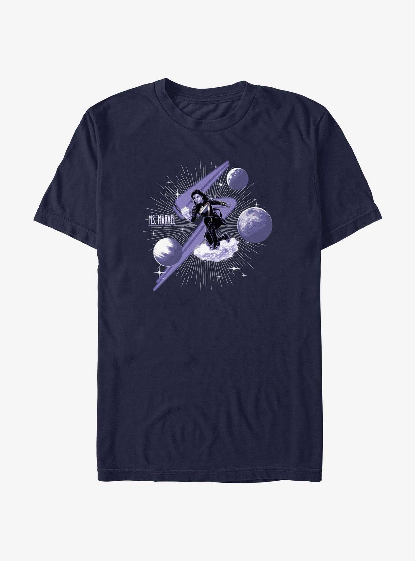 Marvel The Marvels Ms. Marvel Interplanetary T-Shirt, NAVY, hi-res