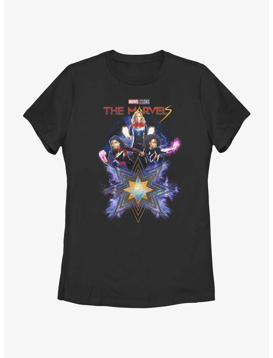 Marvel The Marvels Fabulous Marvels Womens T-Shirt BoxLunch Web Exclusive, BLACK, hi-res