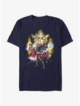 Marvel The Marvels Splatter Power T-Shirt BoxLunch Web Exclusive, NAVY, hi-res