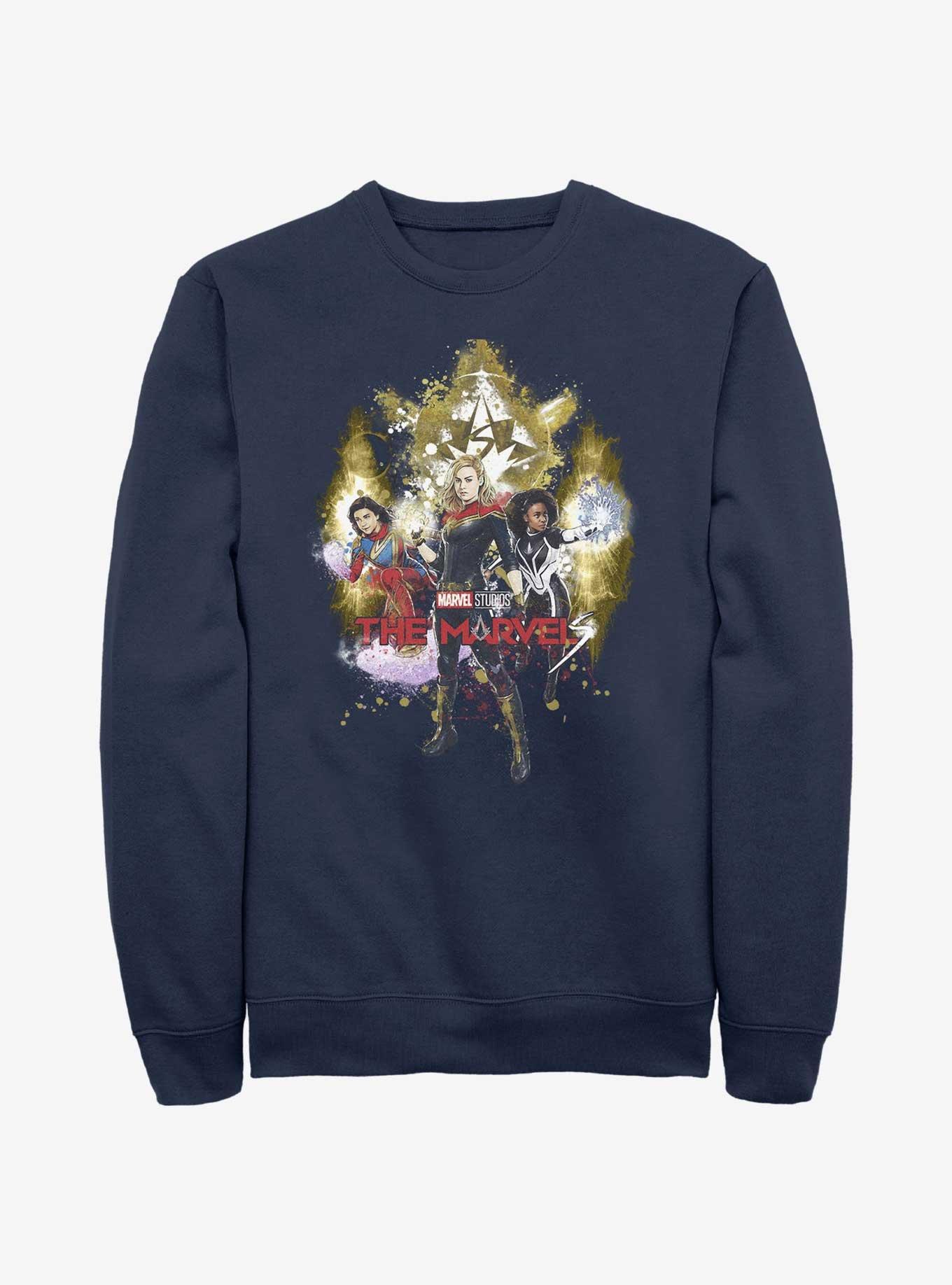 Marvel The Marvels Splatter Power Sweatshirt BoxLunch Web Exclusive, , hi-res