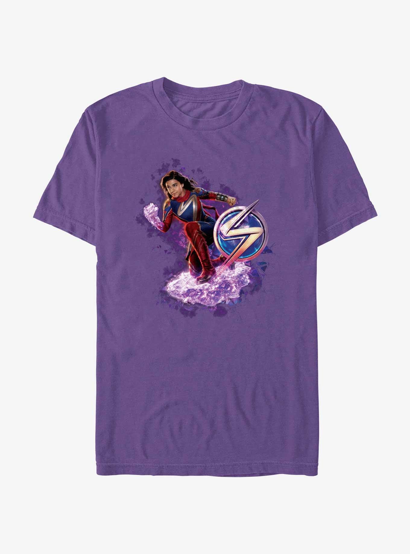 Marvel The Marvels Ms. Marvel Hero Pose T-Shirt, PURPLE, hi-res