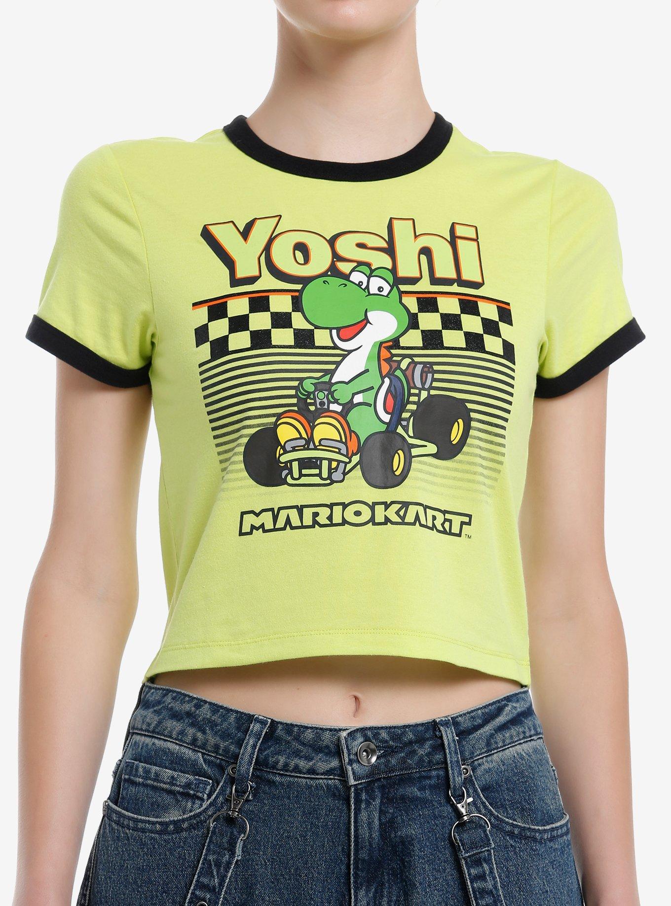 Mario Kart Yoshi Ringer Girls Baby T-Shirt, MULTI, hi-res
