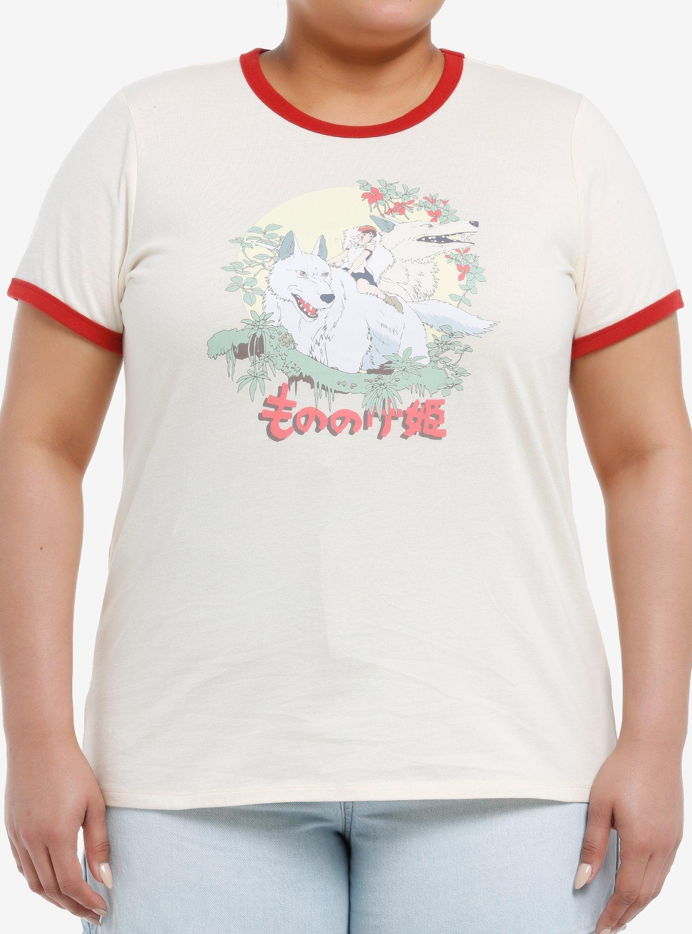 Her Universe Studio Ghibli® Princess Mononoke Girls Ringer T-Shirt Plus Size, MULTI, hi-res