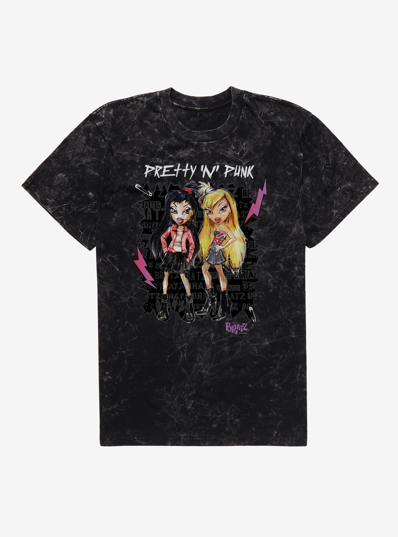 Bratz Pretty N Punk Cutout Mineral Wash T-Shirt, BLACK MINERAL WASH, hi-res