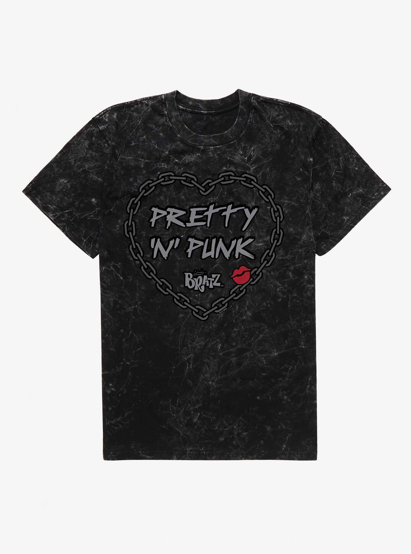 Bratz Pretty N Punk Chain Heart Mineral Wash T-Shirt, , hi-res