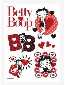 Betty Boop Hearts And Kisses Kiss-Cut Sticker Sheet, , hi-res