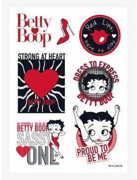 Betty Boop Strong At Heart Kiss-Cut Sticker Sheet, , hi-res