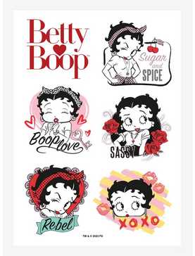 Betty Boop Emotion Faces Kiss-Cut Sticker Sheet, , hi-res