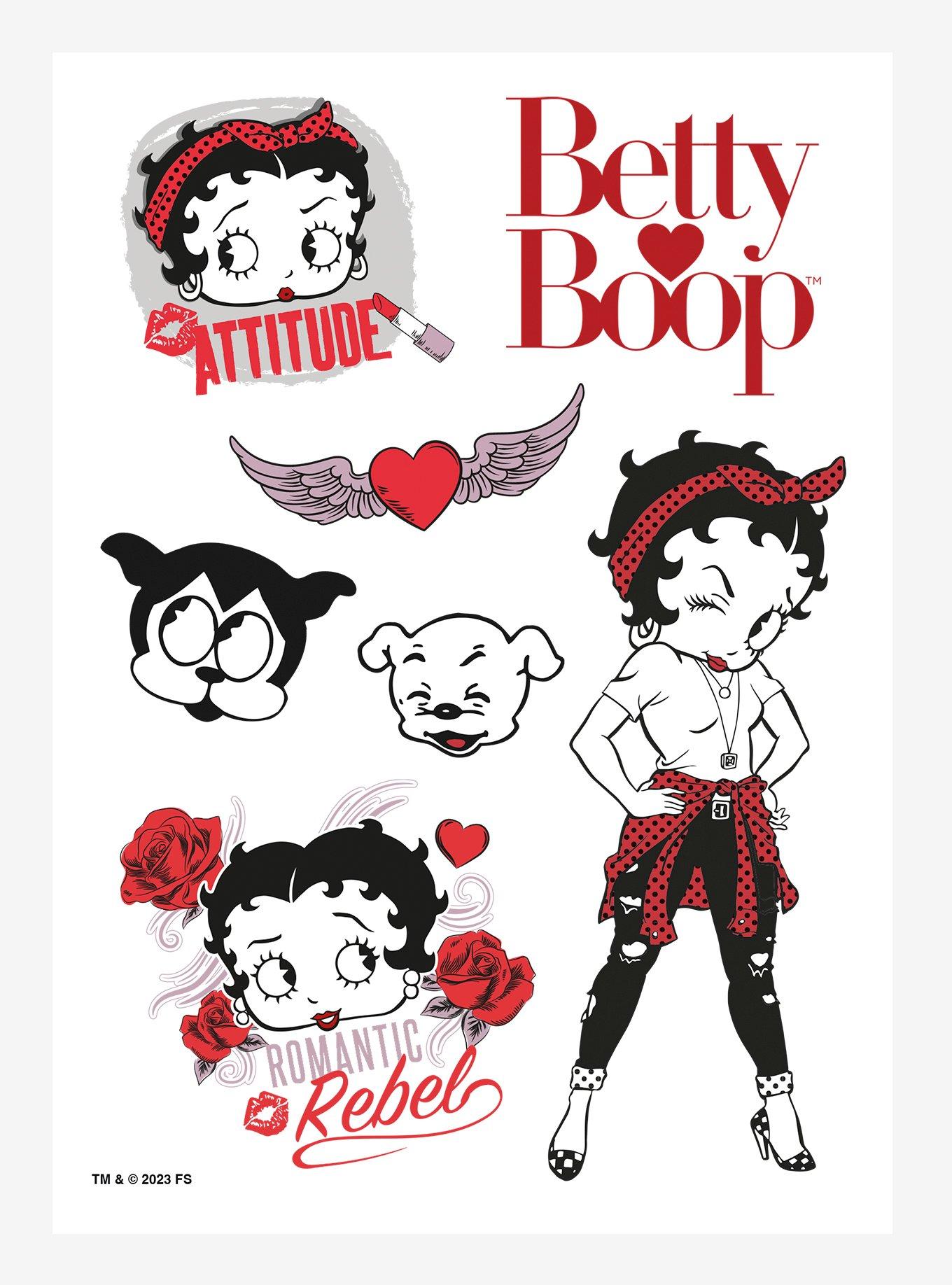 Betty Boop Bimbo And Pudgy Kiss-Cut Sticker Sheet WHITE BoxLunch