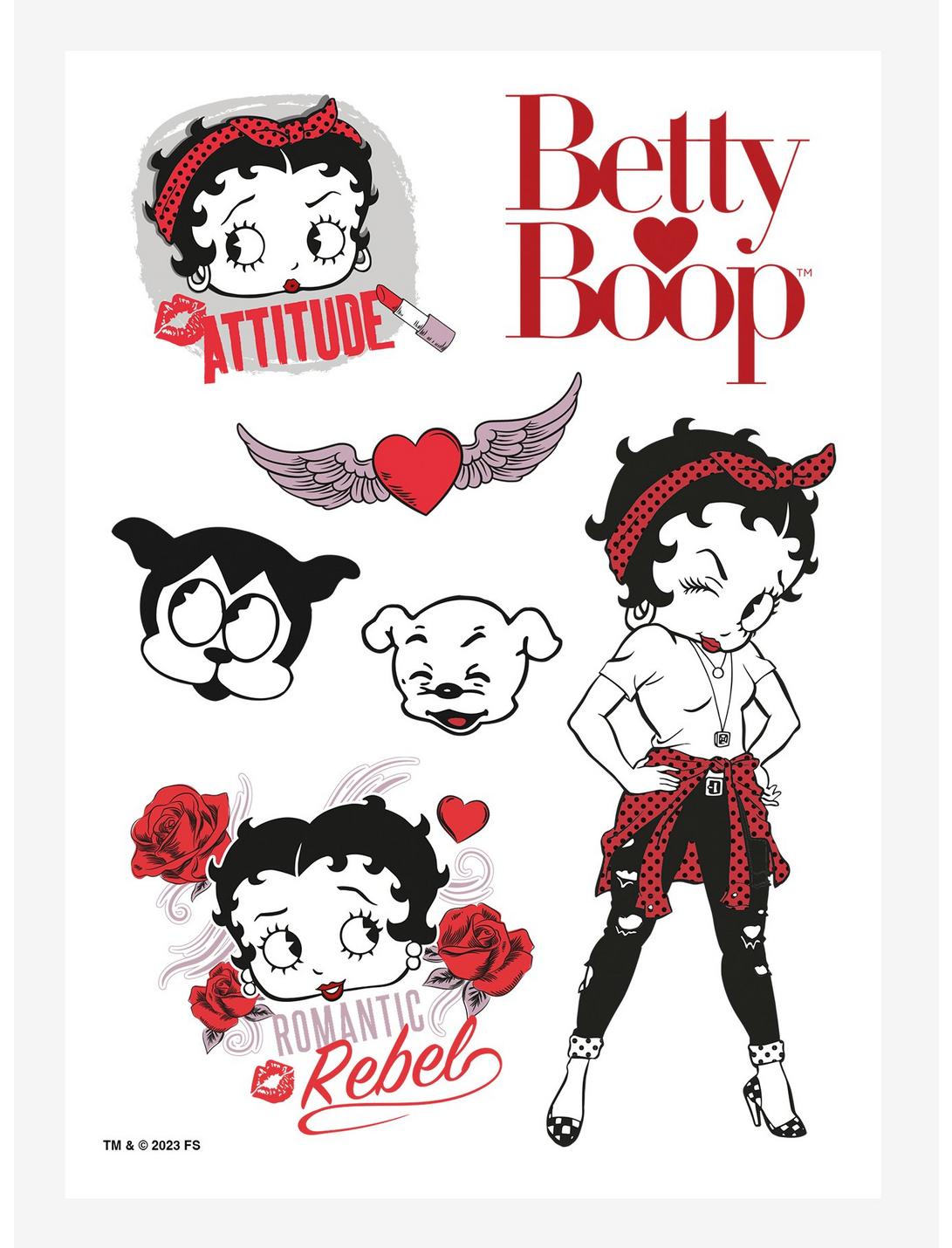 Betty Boop Bimbo And Pudgy Kiss-Cut Sticker Sheet, , hi-res
