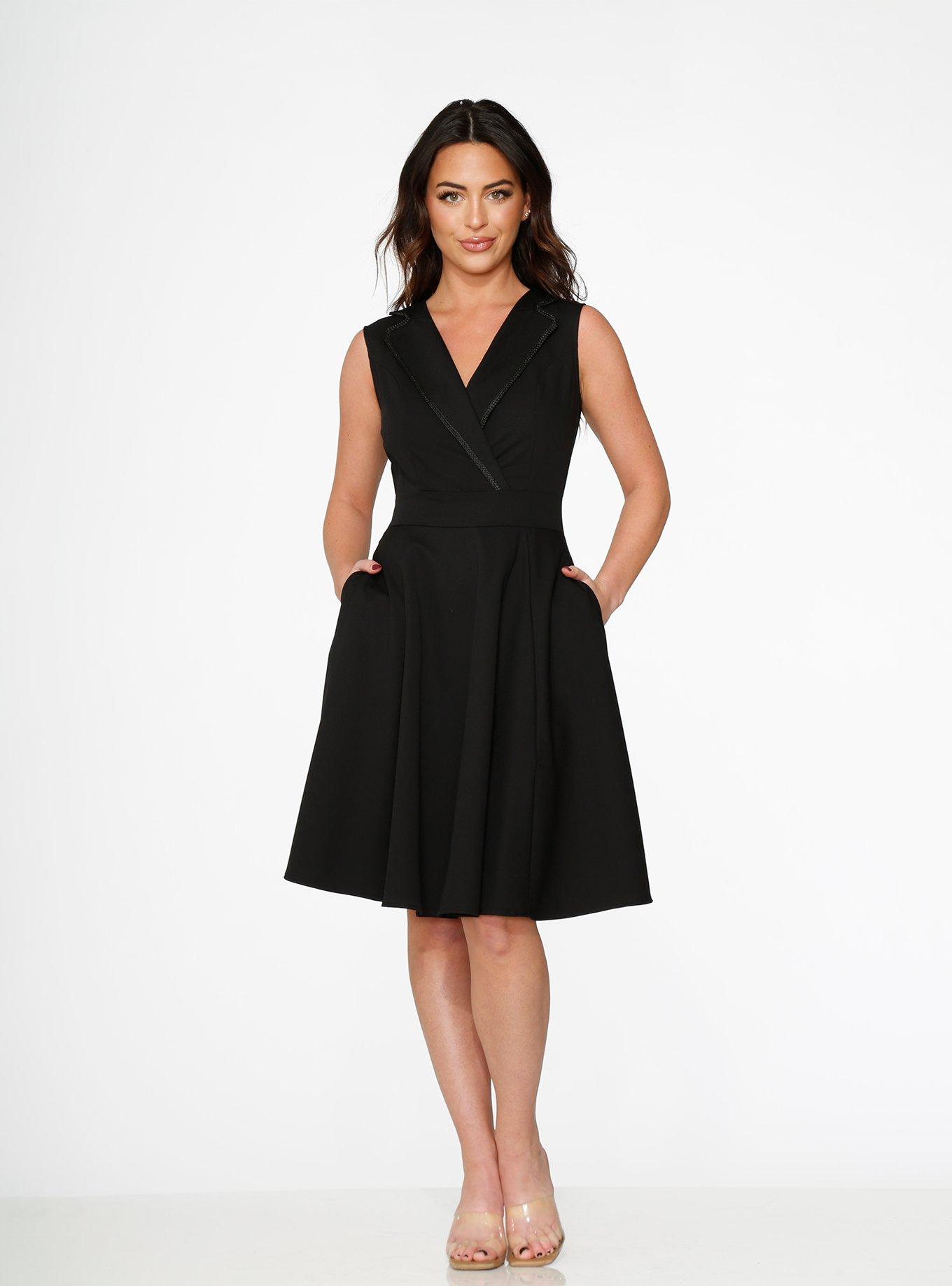 Black Swing Dress, BLACK, hi-res