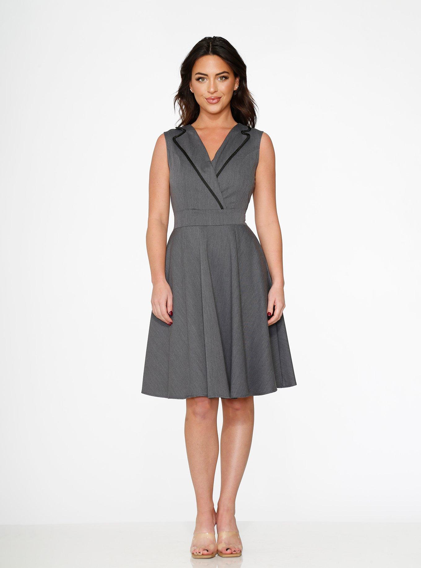 ORCHIDBLOOM Grey Swing Dress