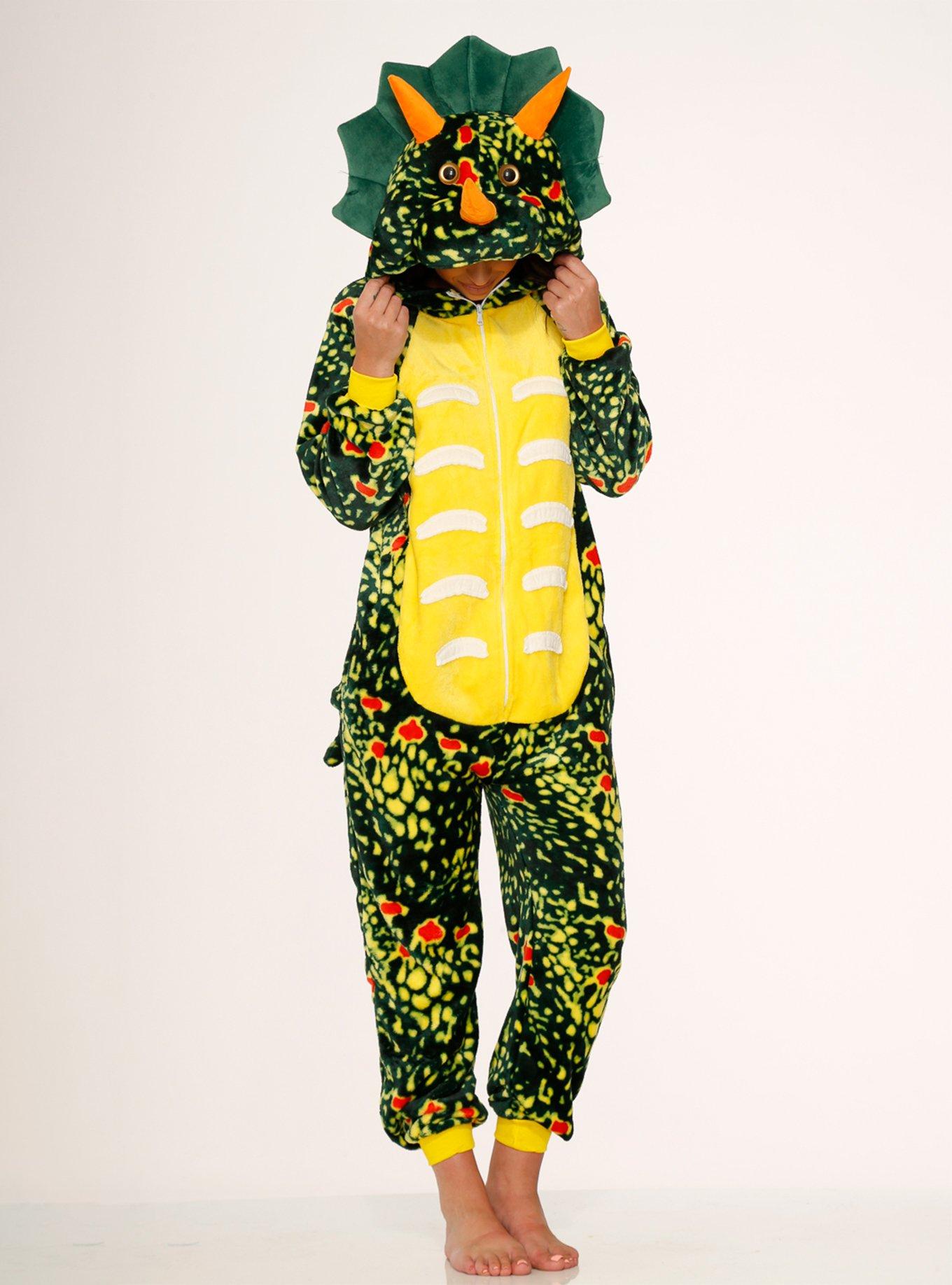 Green Triceratops Onesie, , hi-res