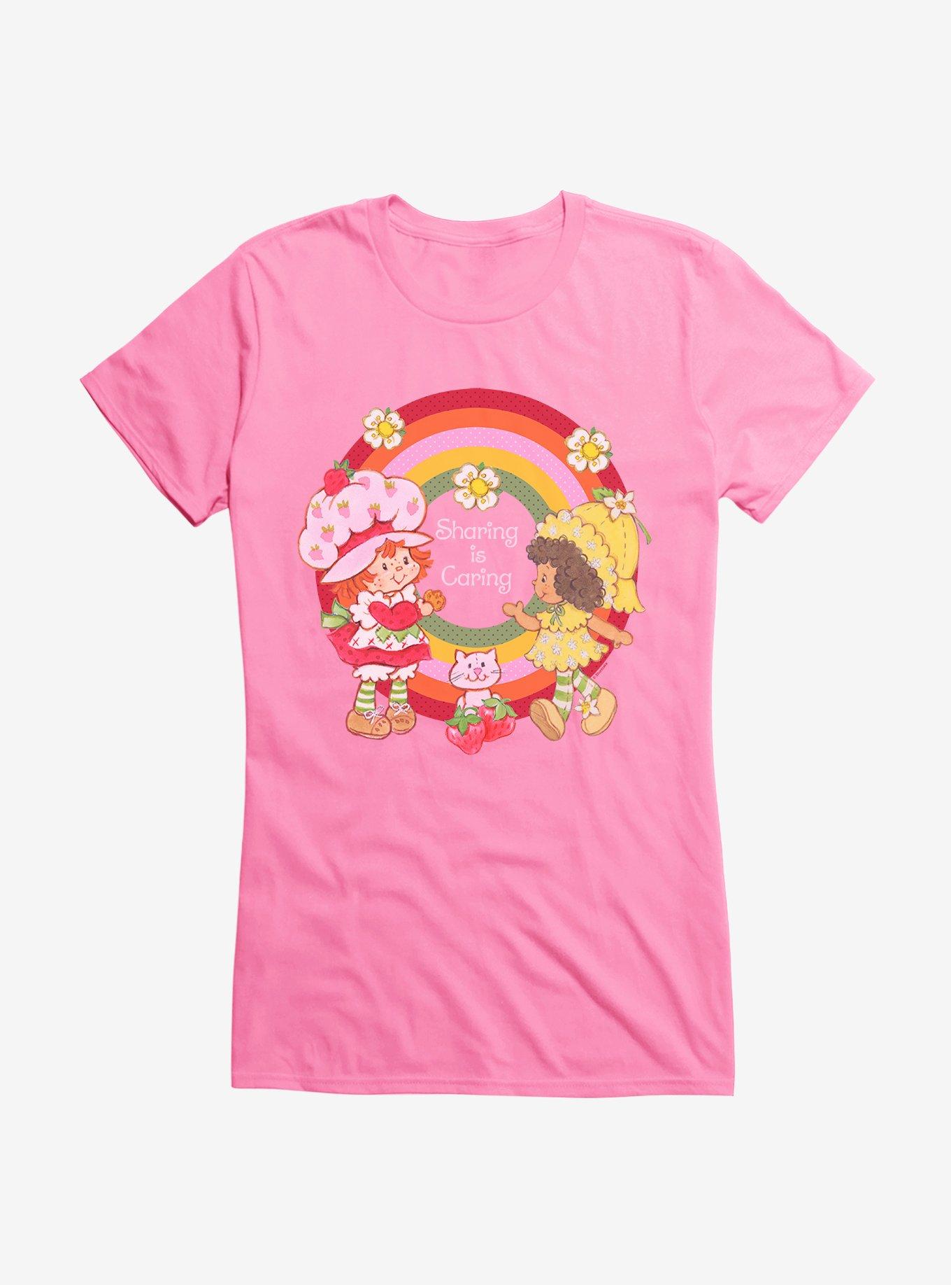 Strawberry Shortcake & Orange Blossom Sharing Is Caring Rainbow Girls T-Shirt, , hi-res