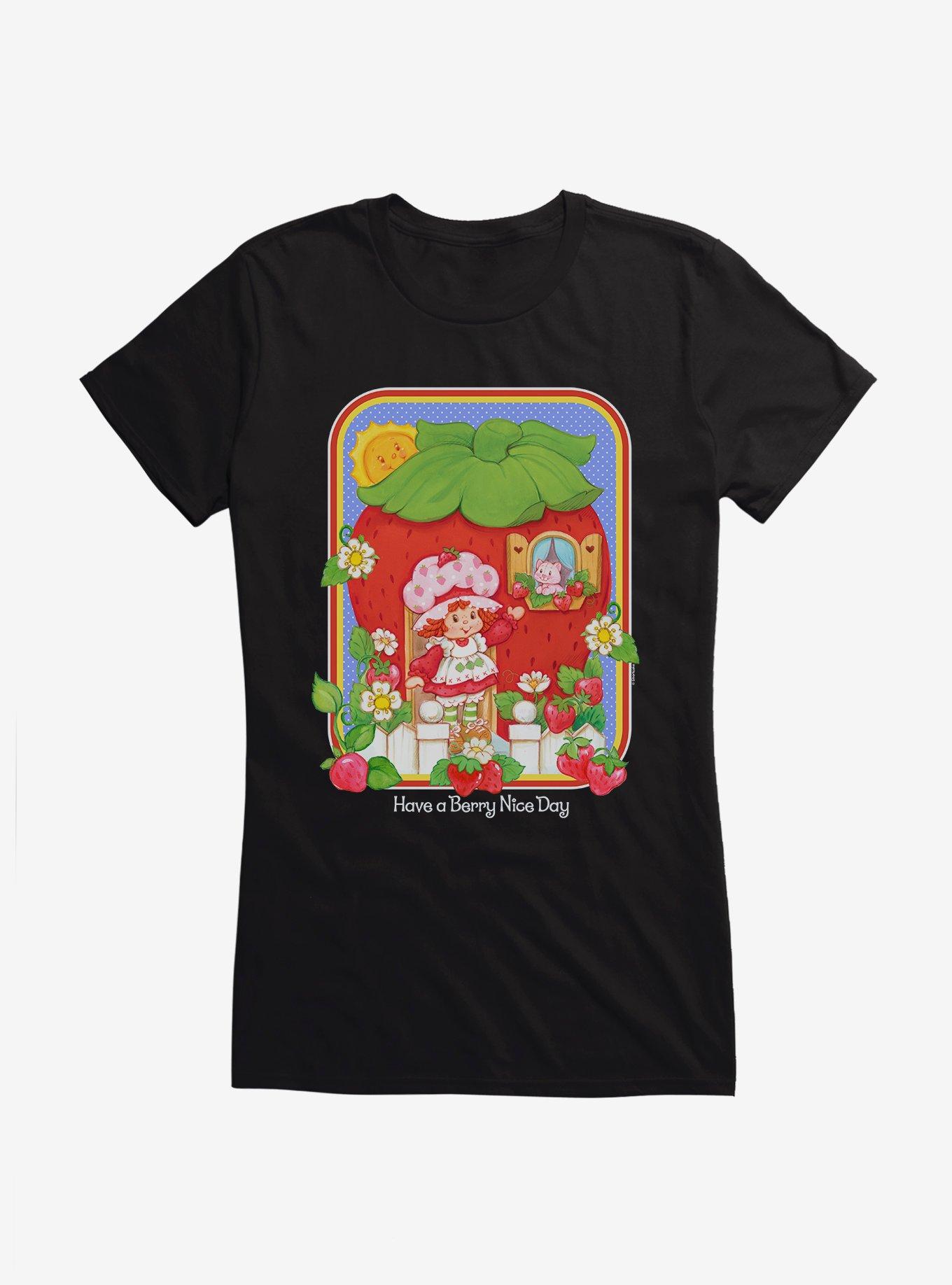 Strawberry Shortcake & Custard Have A Berry Nice Day Girls T-Shirt