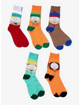 South Park Character Faces Crew Socks 5 Pair, , hi-res