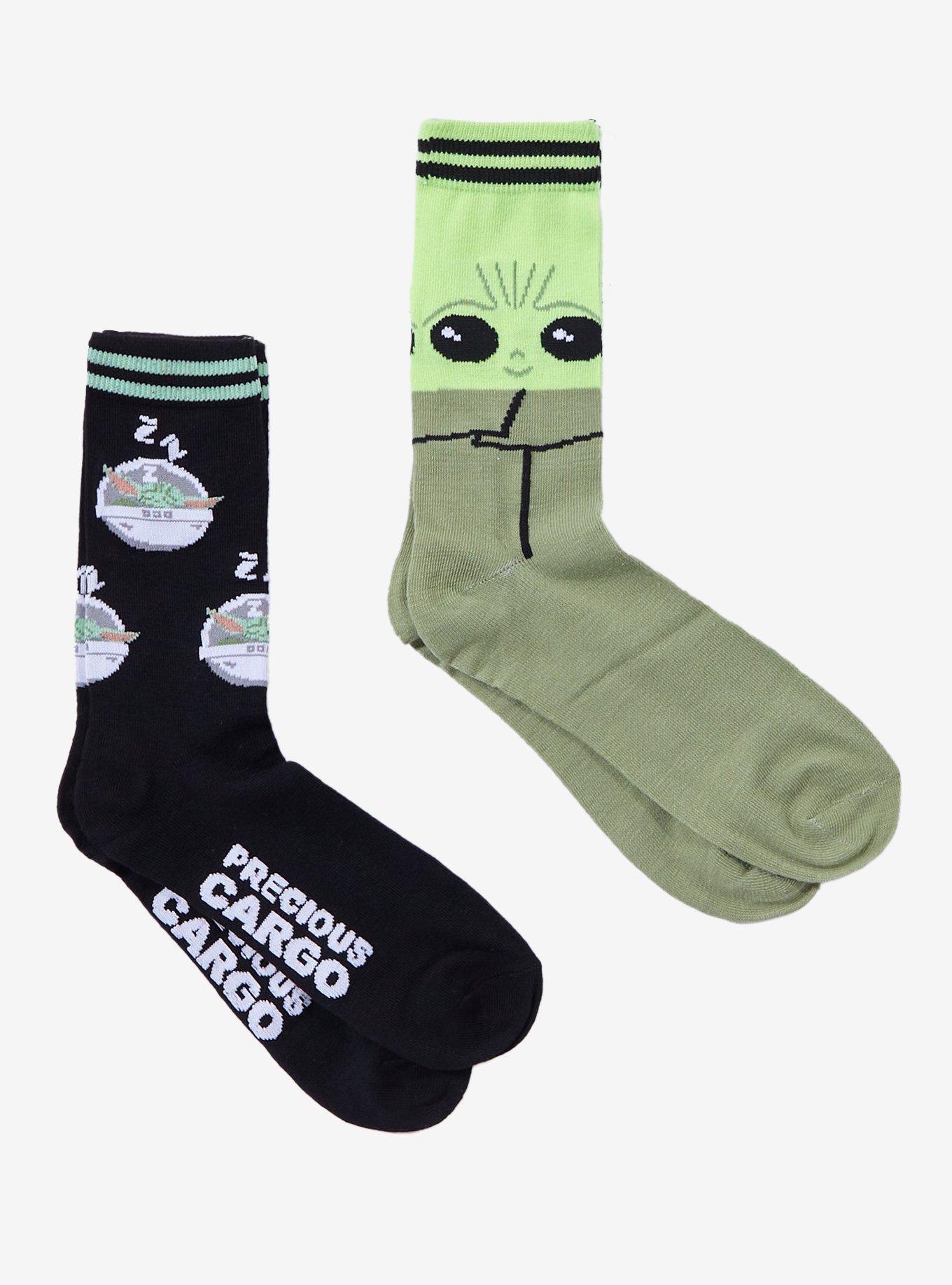 Star Wars The Mandalorian Grogu Crew Socks 2 Pair, , hi-res