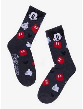 Disney Mickey Mouse Plush Head Crew Socks, , hi-res