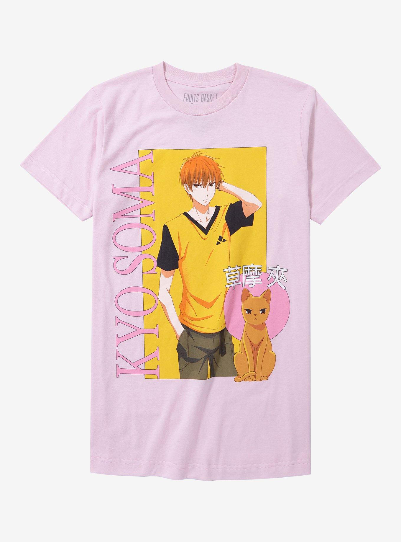 Fruits Basket Kyo Pink Panel Boyfriend Fit Girls T-Shirt, MULTI, hi-res