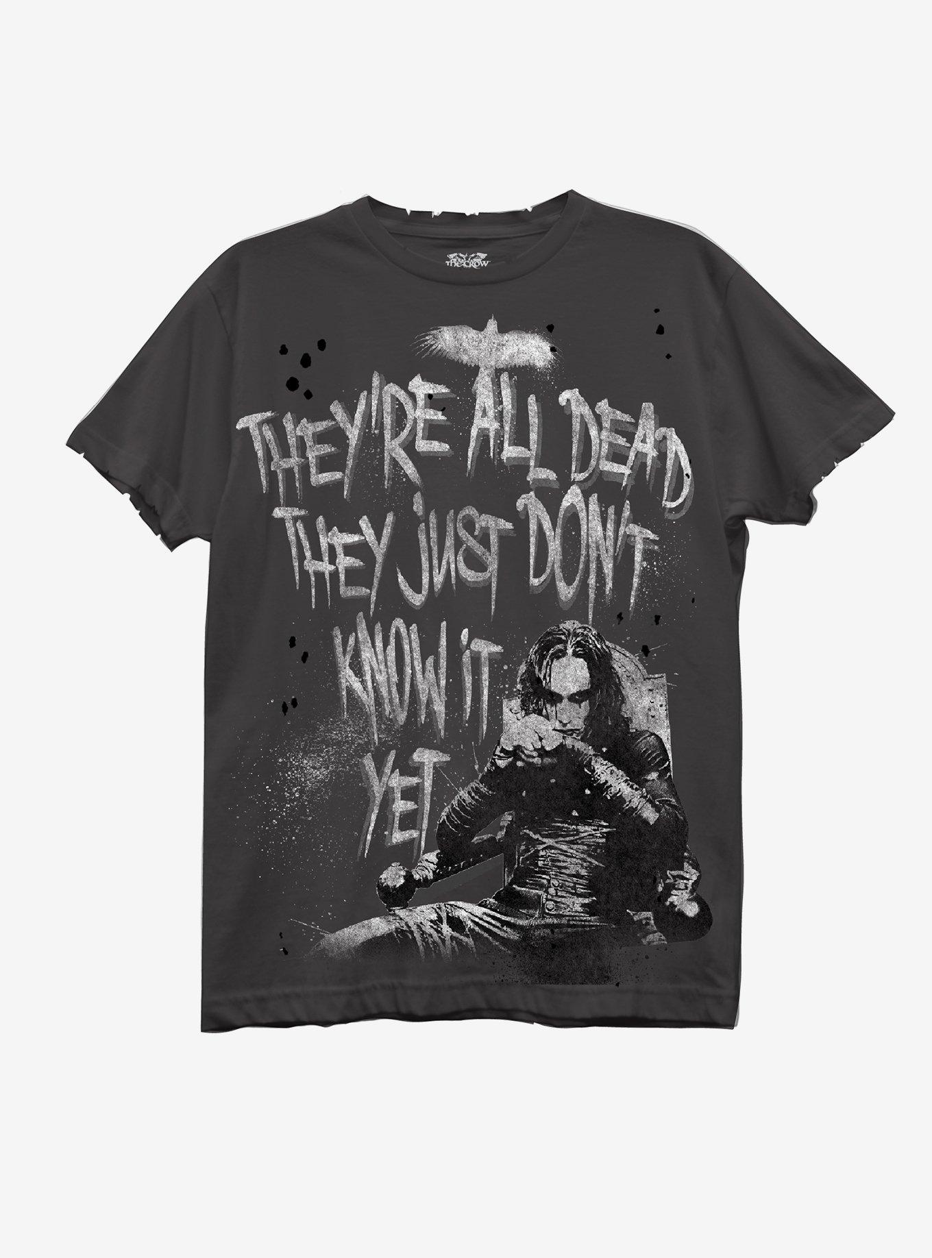 The Crow Quote Destructed Boyfriend Fit Girls T-Shirt, , hi-res