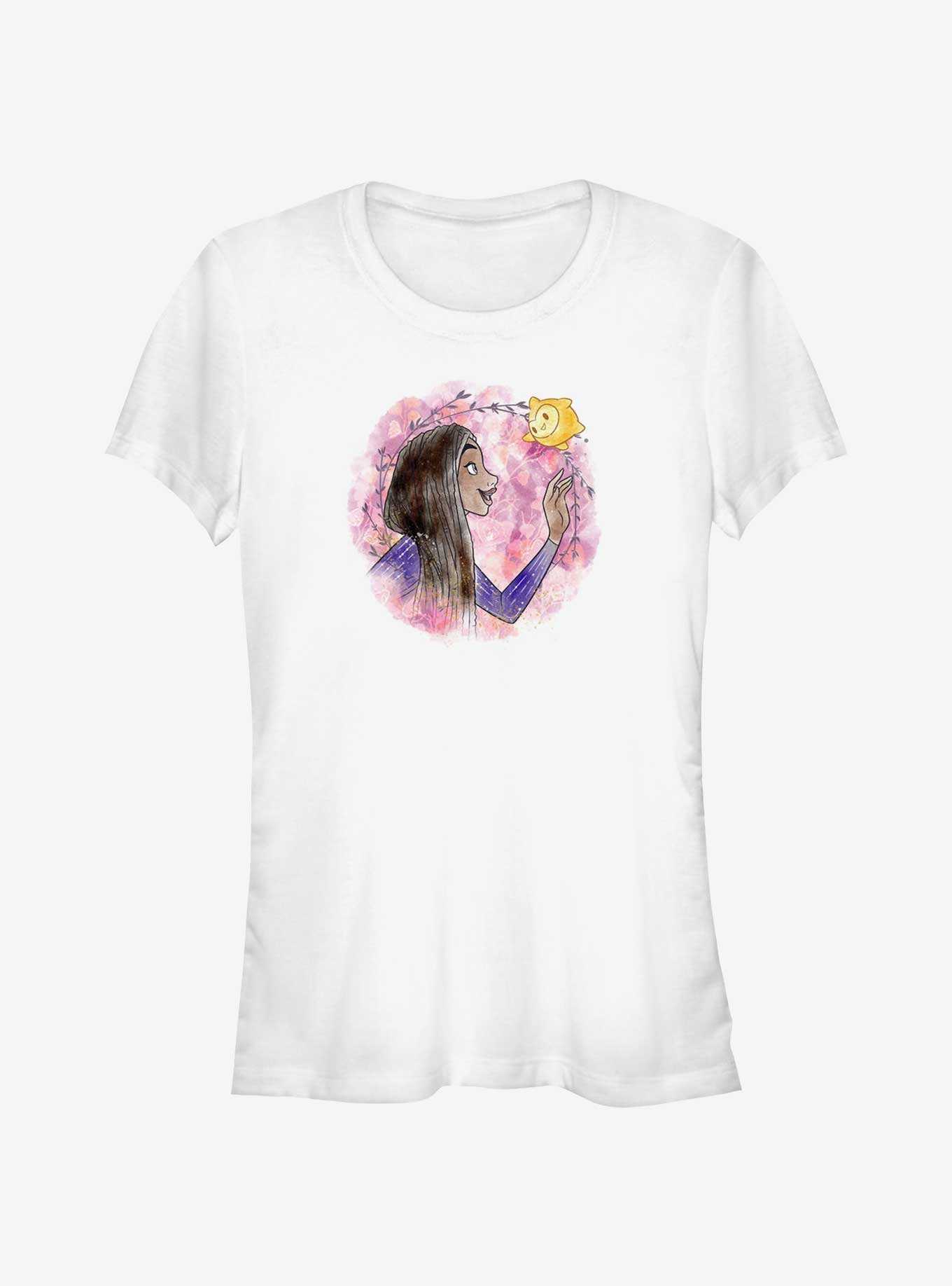 Disney Wish Asha and Star Watercolor Girls T-Shirt, , hi-res