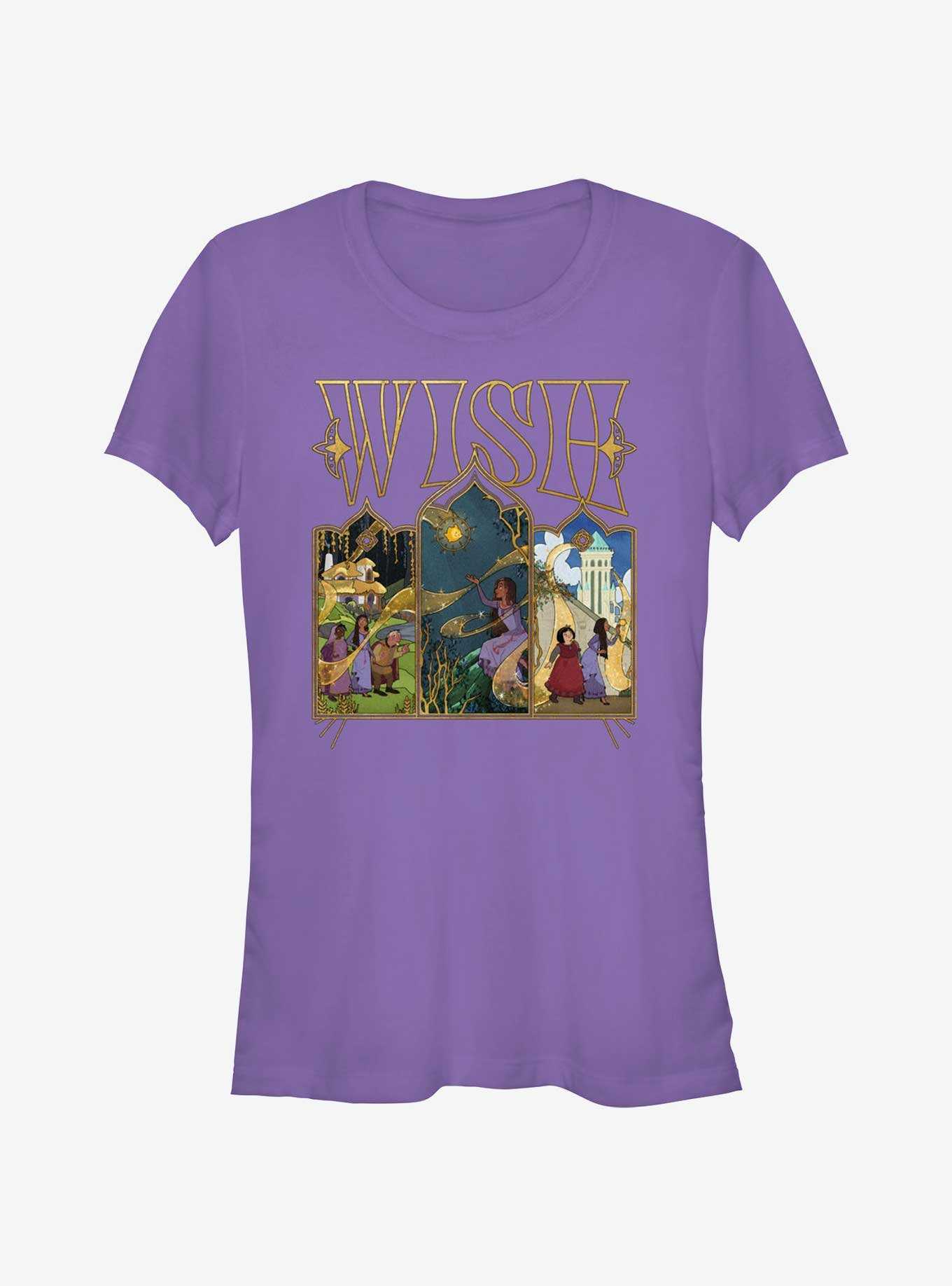 Disney Wish Triptych Art Girls T-Shirt, , hi-res