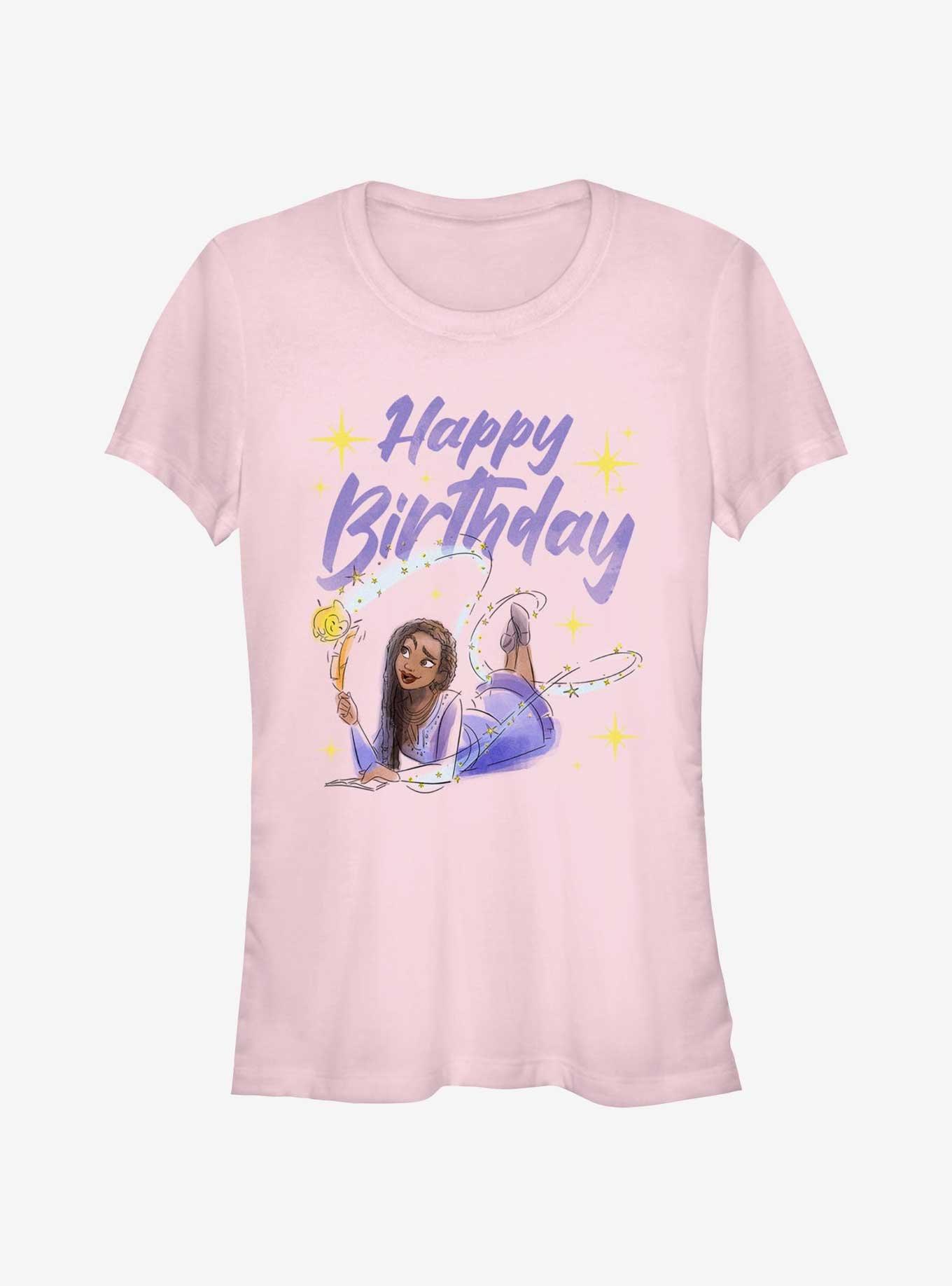 Disney Wish Happy Birthday Wish Girls T-Shirt - PINK