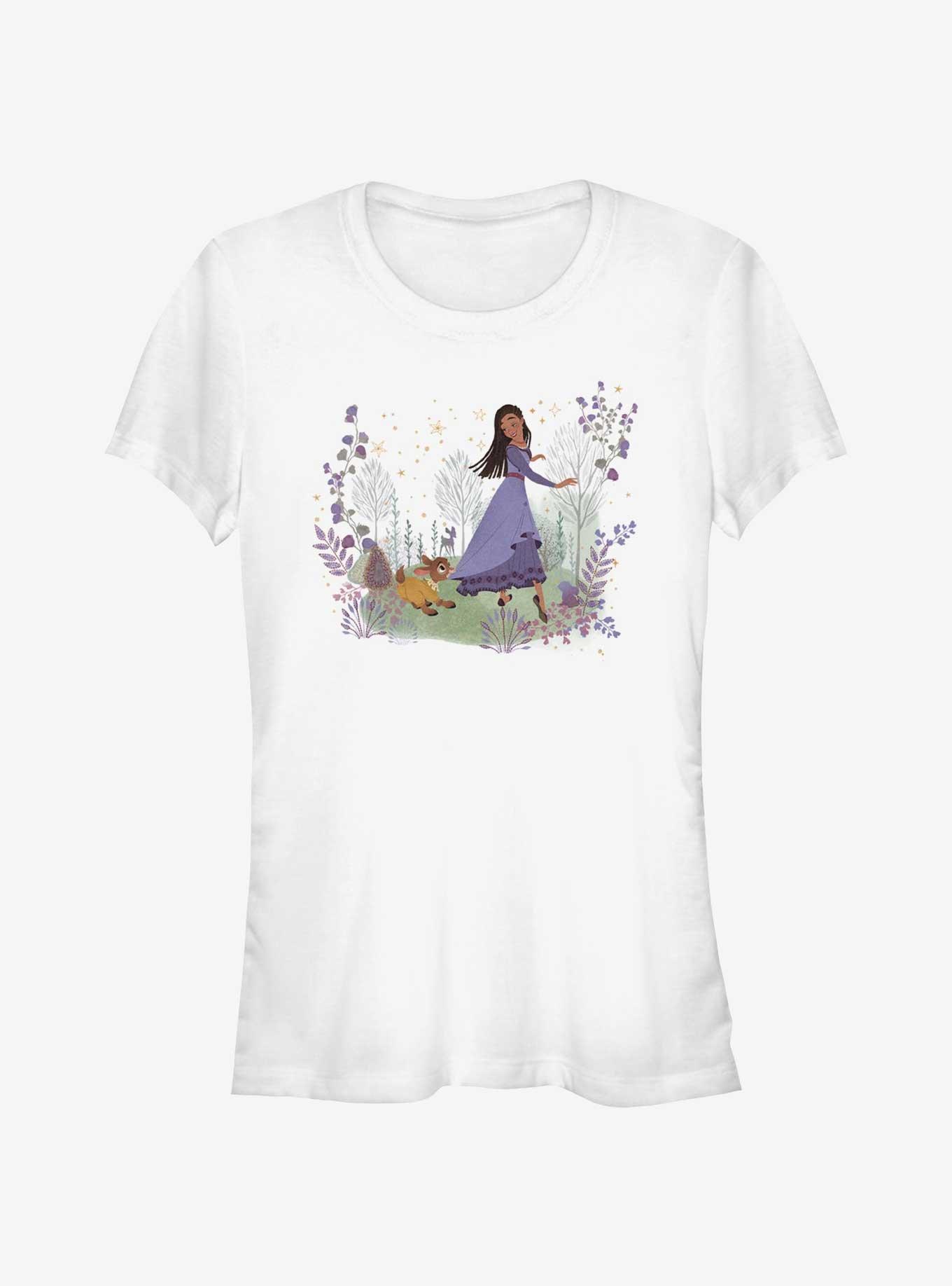 Disney Wish Magic Friends Asha and Valentino Girls T-Shirt, WHITE, hi-res