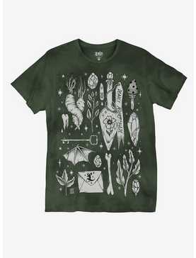 Mystical Items Green Wash Boyfriend Fit Girls T-Shirt by Lolle, , hi-res