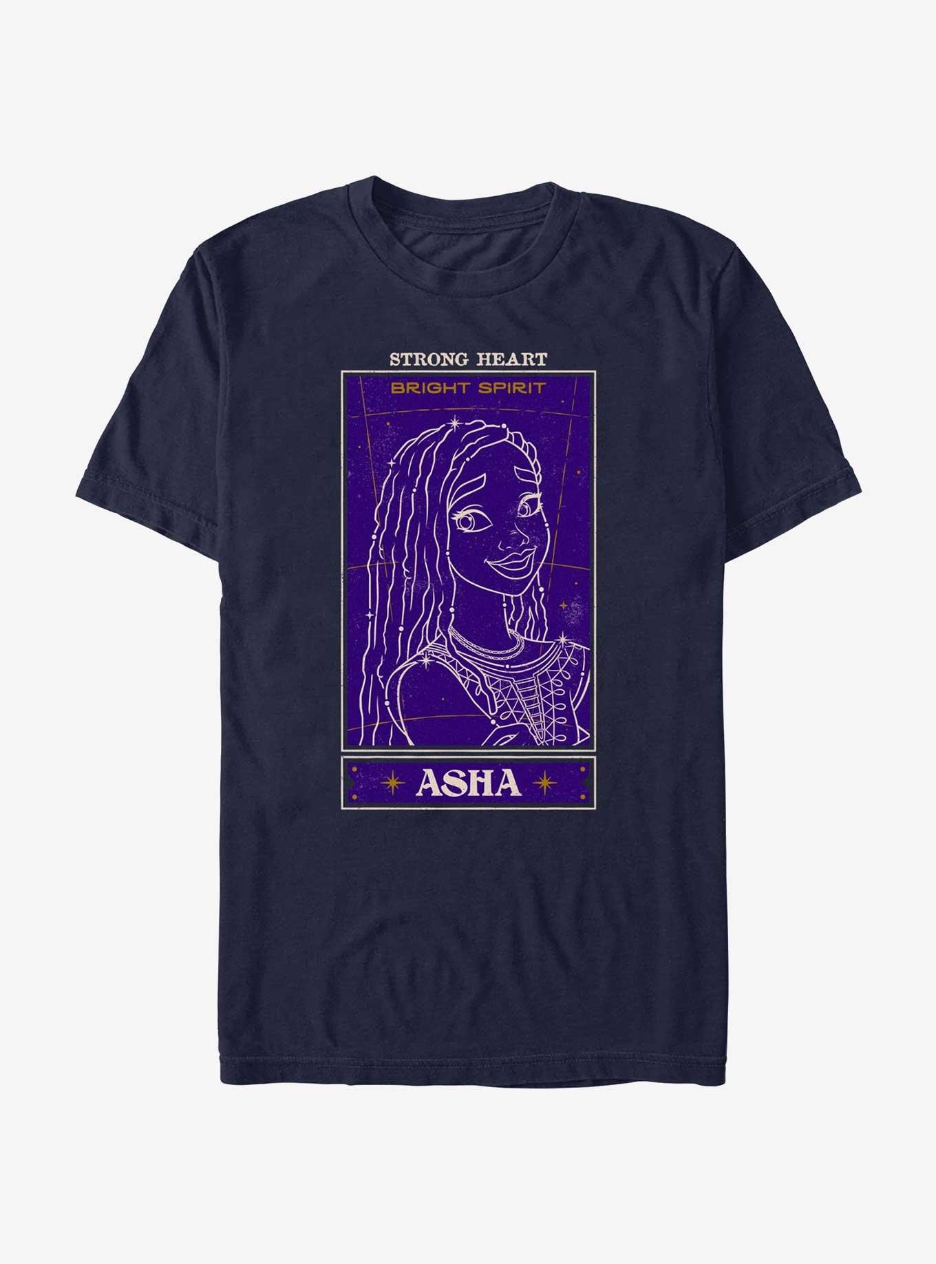 Disney Wish Strong Heart Asha Card T-Shirt, NAVY, hi-res