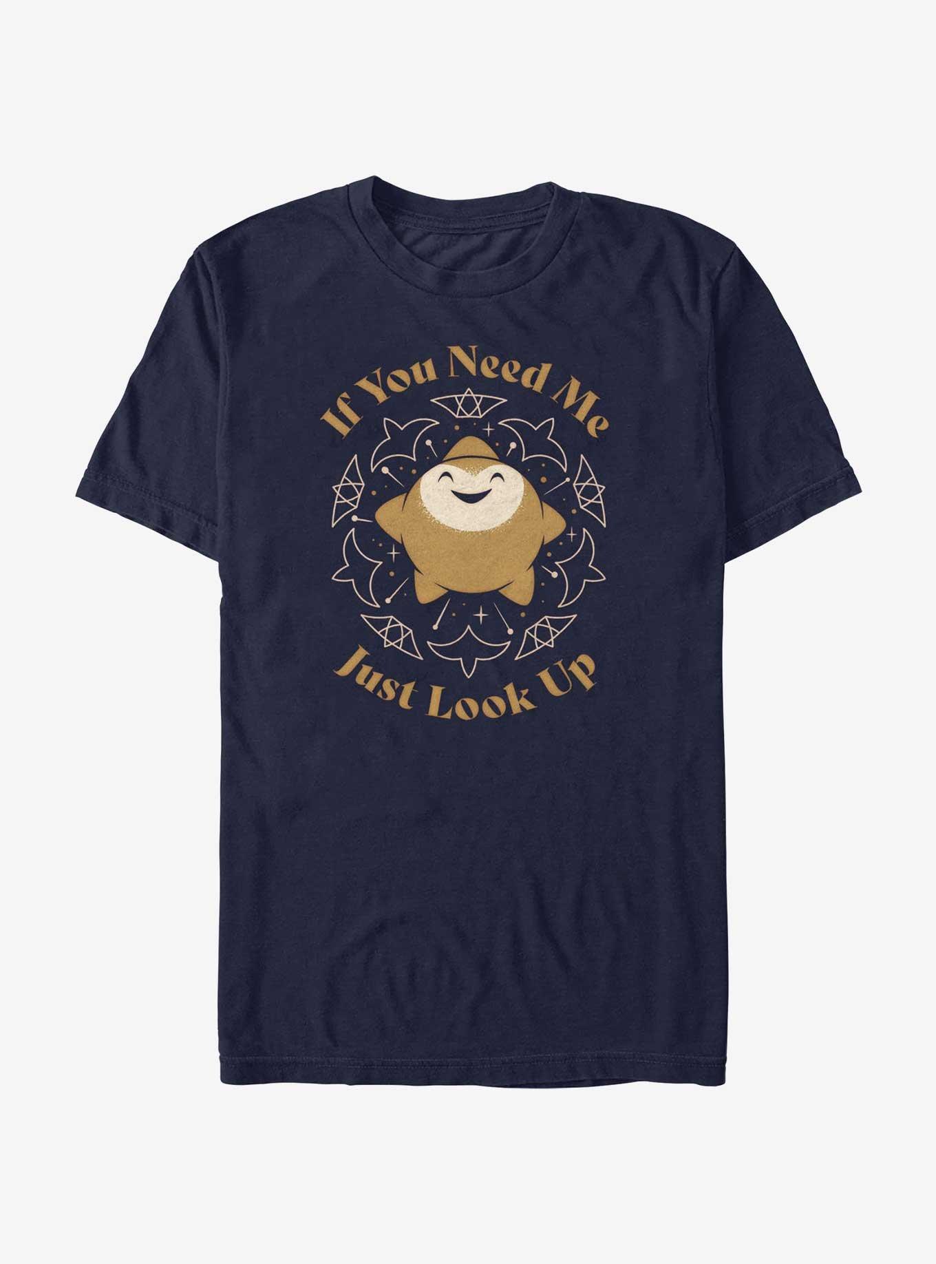 Disney Wish Star If You Need Me Just Look Up T-Shirt, NAVY, hi-res