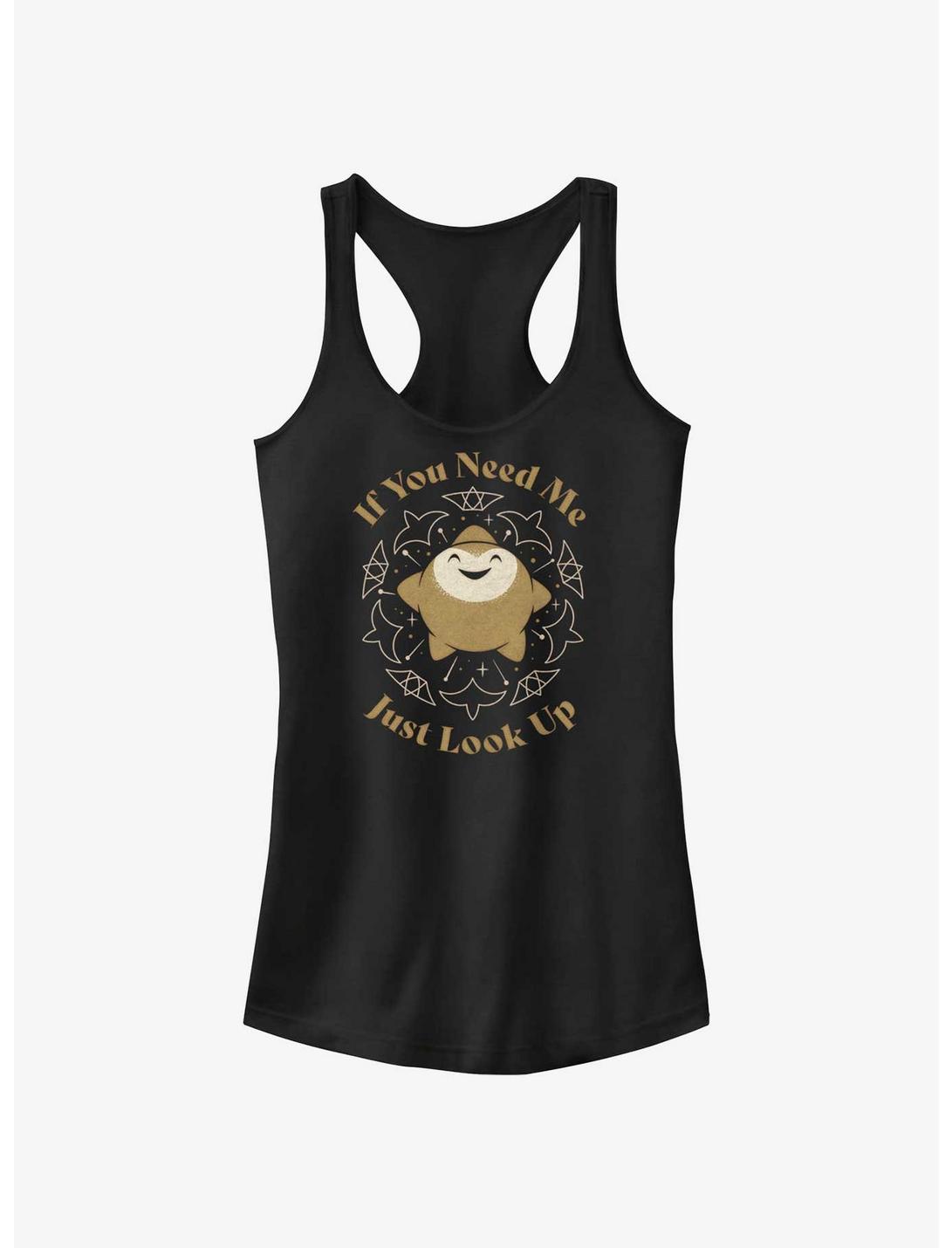 Disney Wish Star If You Need Me Just Look Up Girls Tank, BLACK, hi-res