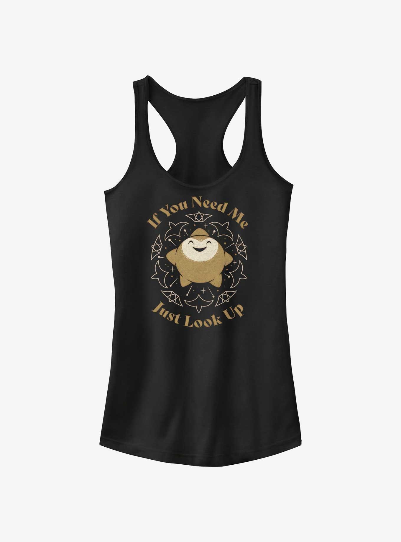 Disney Wish Star If You Need Me Just Look Up Girls Tank, BLACK, hi-res