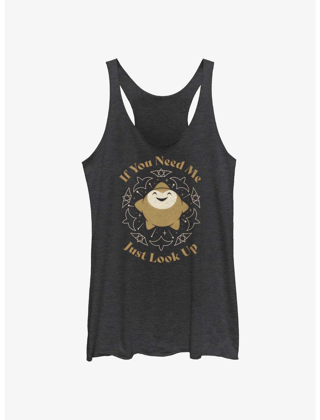 Disney Wish Star If You Need Me Just Look Up Girls Tank, BLK HTR, hi-res