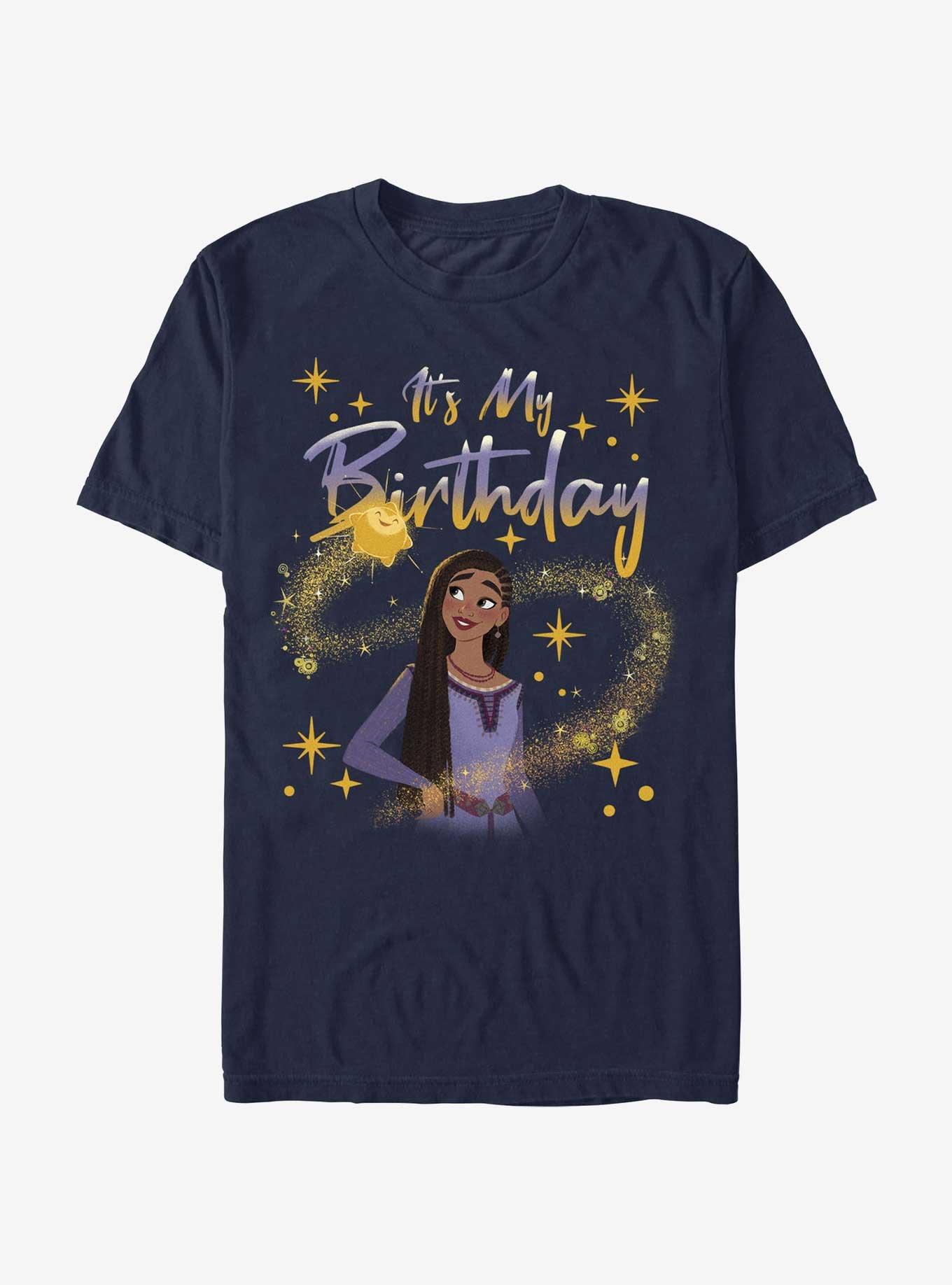 Disney Wish It's My Birthday T-Shirt, NAVY, hi-res