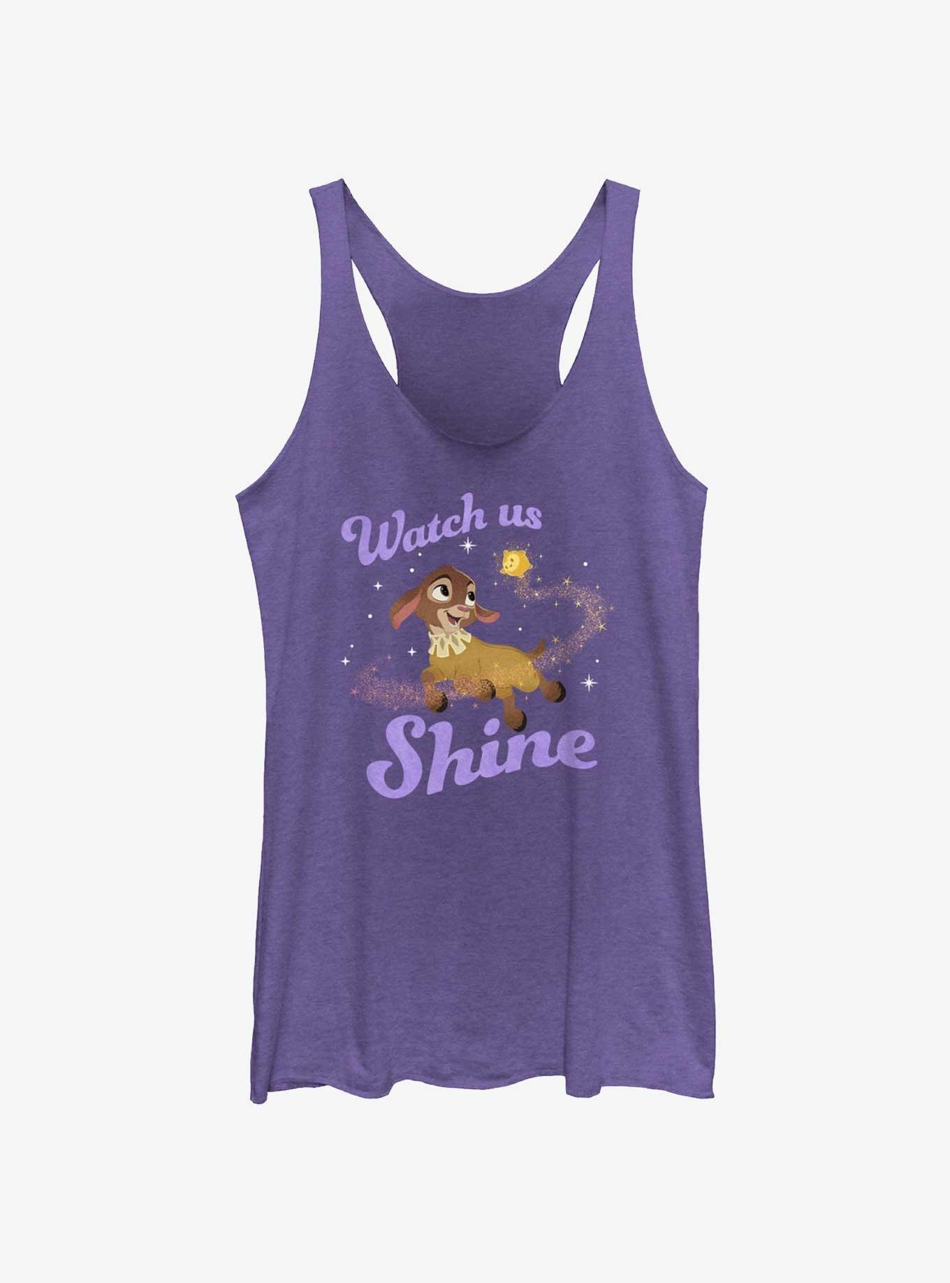 Disney Wish Watch Us Shine Womens Tank Top, PUR HTR, hi-res