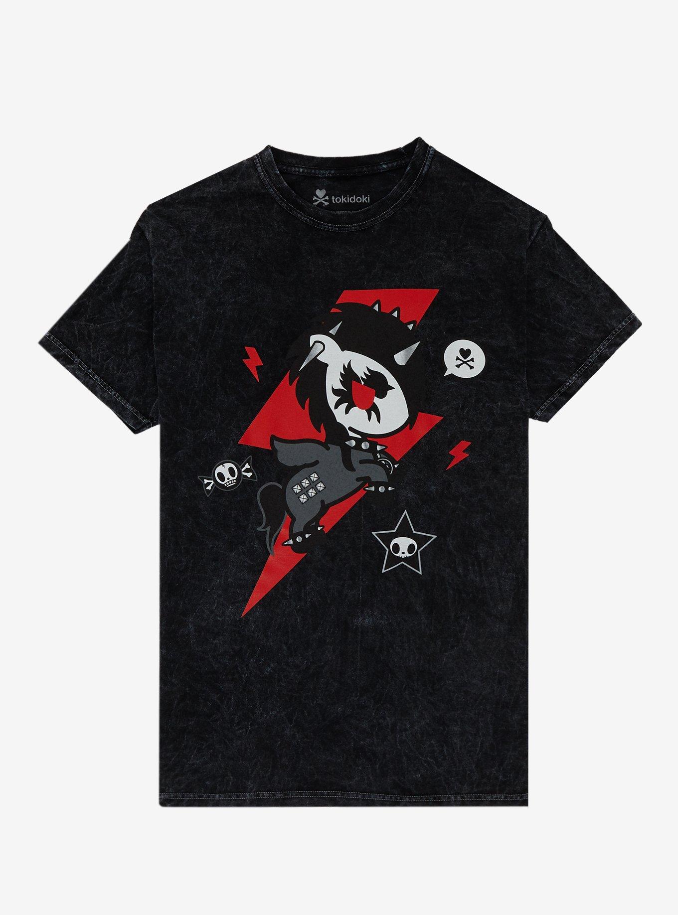 Tokidoki Thrasher Mineral Wash Boyfriend Fit Girls T-Shirt