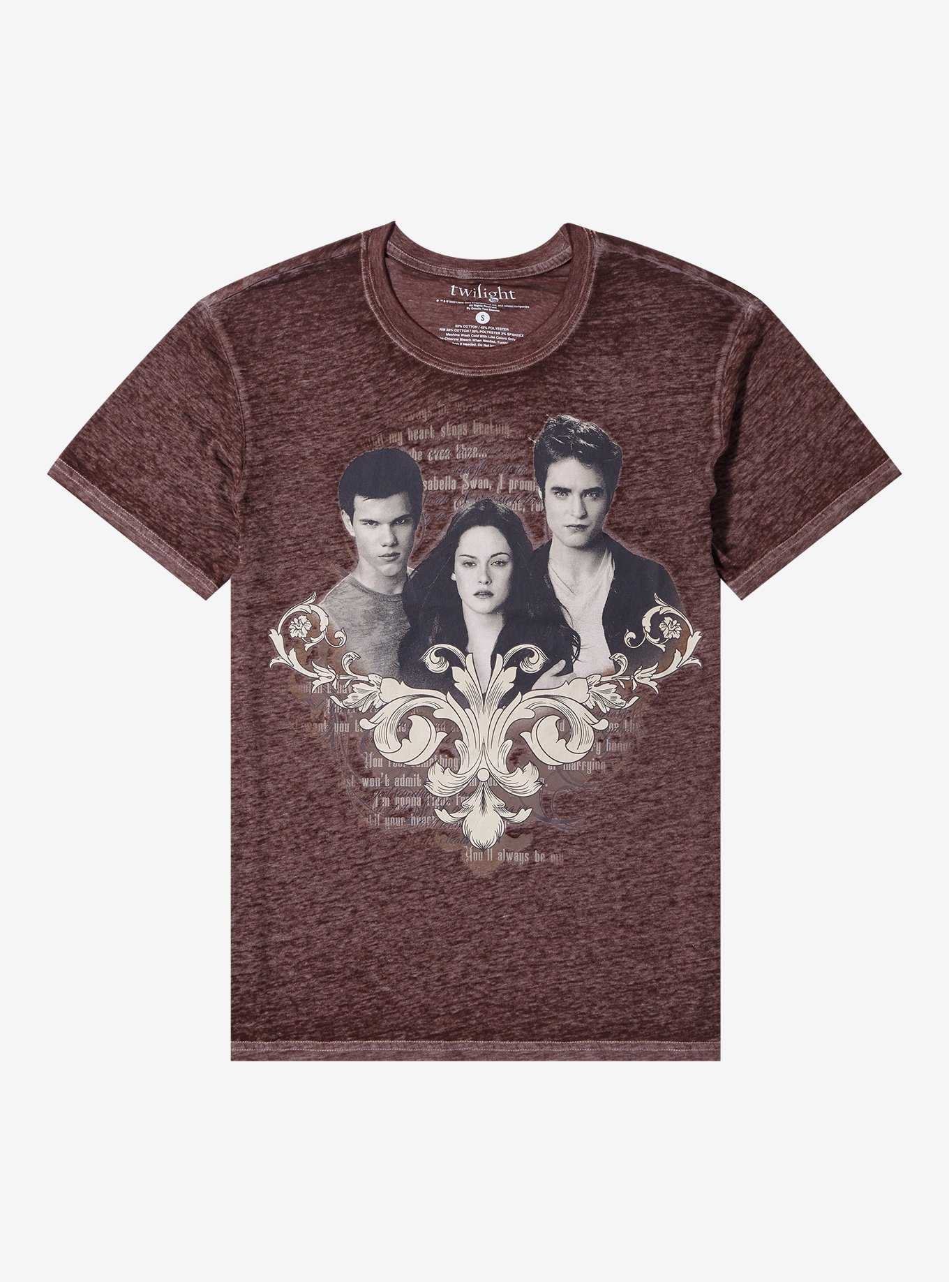 The Twilight Saga Trio Burnout Wash Boyfriend Fit Girls T-Shirt, , hi-res