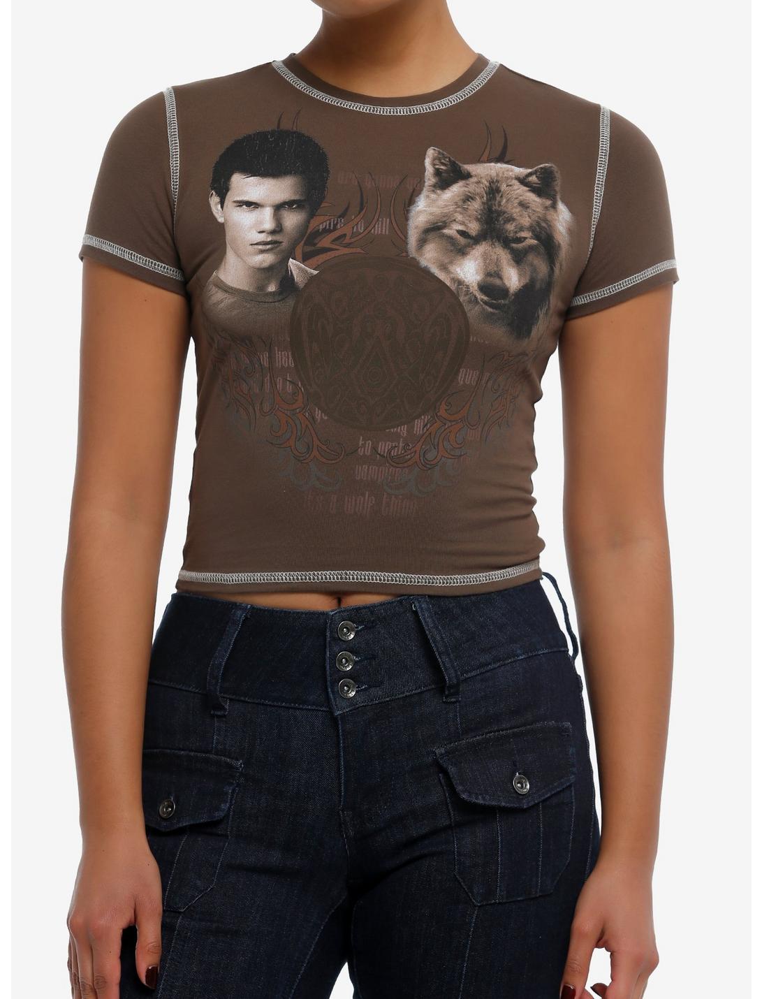The Twilight Saga Jacob Werewolf Girls Crop Baby T-Shirt, MULTI, hi-res