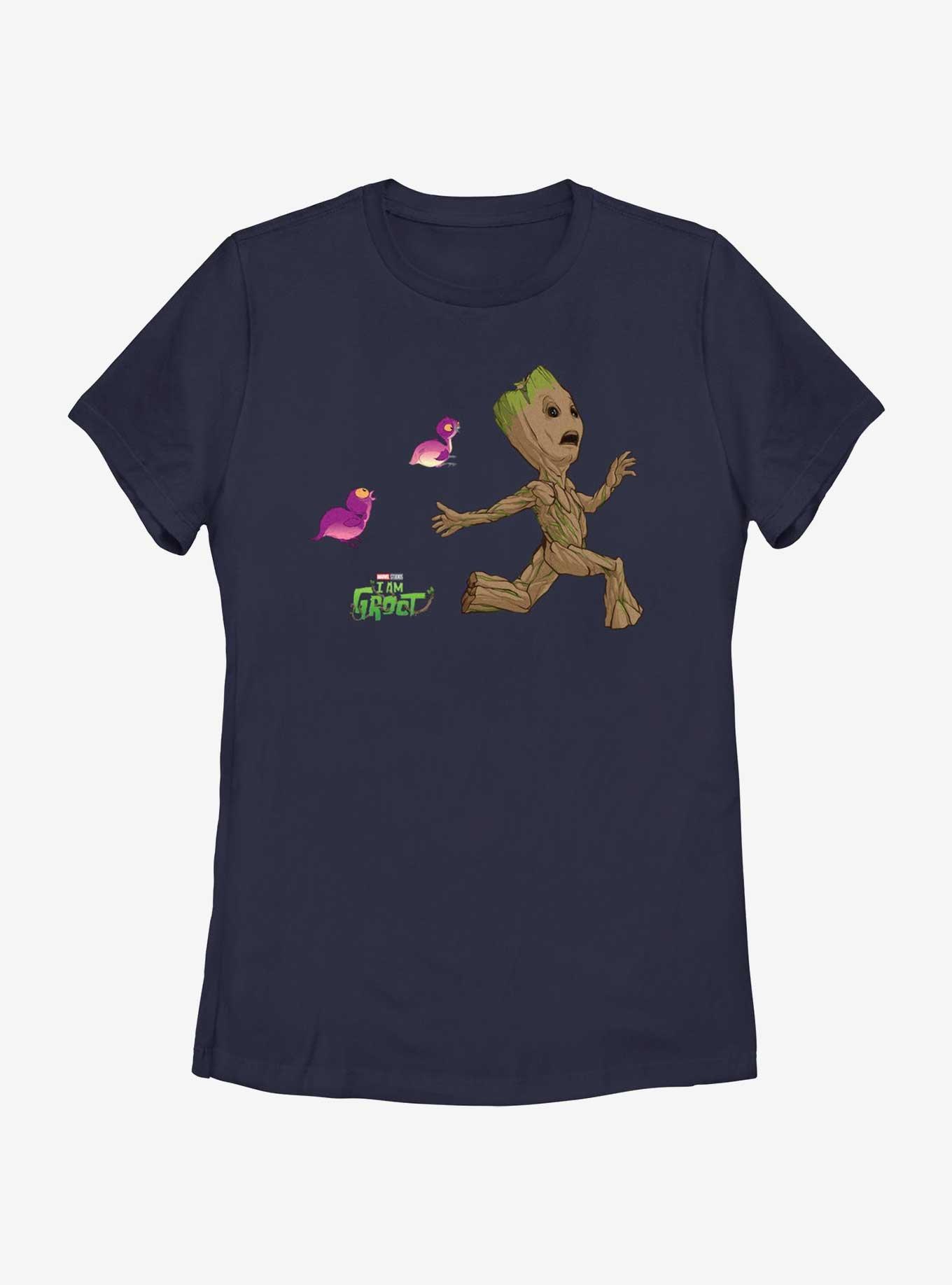 Marvel I Am Groot Bird Chase Womens T-Shirt, , hi-res