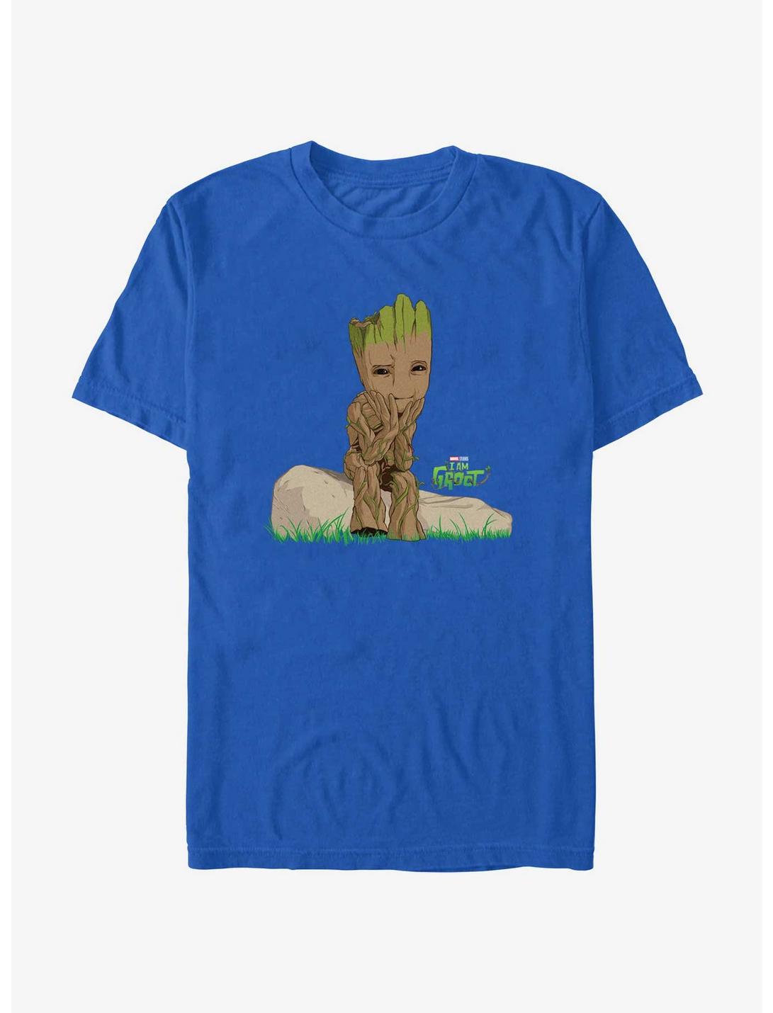 Marvel I Am Groot Thinking T-Shirt, ROYAL, hi-res