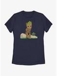 Marvel I Am Groot Thinking Womens T-Shirt, NAVY, hi-res