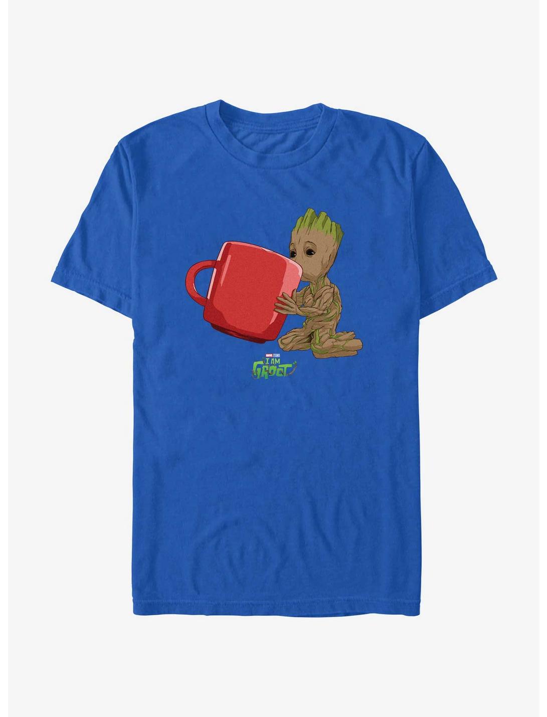 Marvel I Am Groot Drinking T-Shirt, ROYAL, hi-res