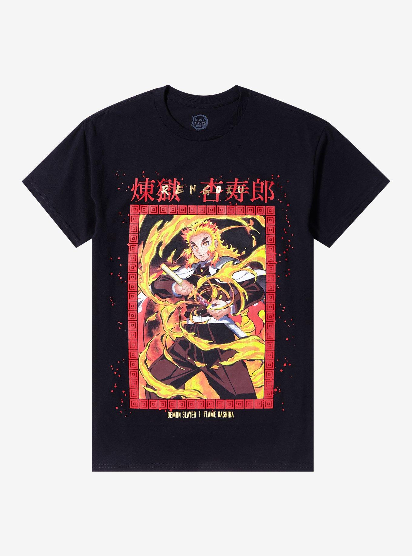 Demon Slayer: Kimetsu No Yaiba Rengoku Frame Splatter T-Shirt