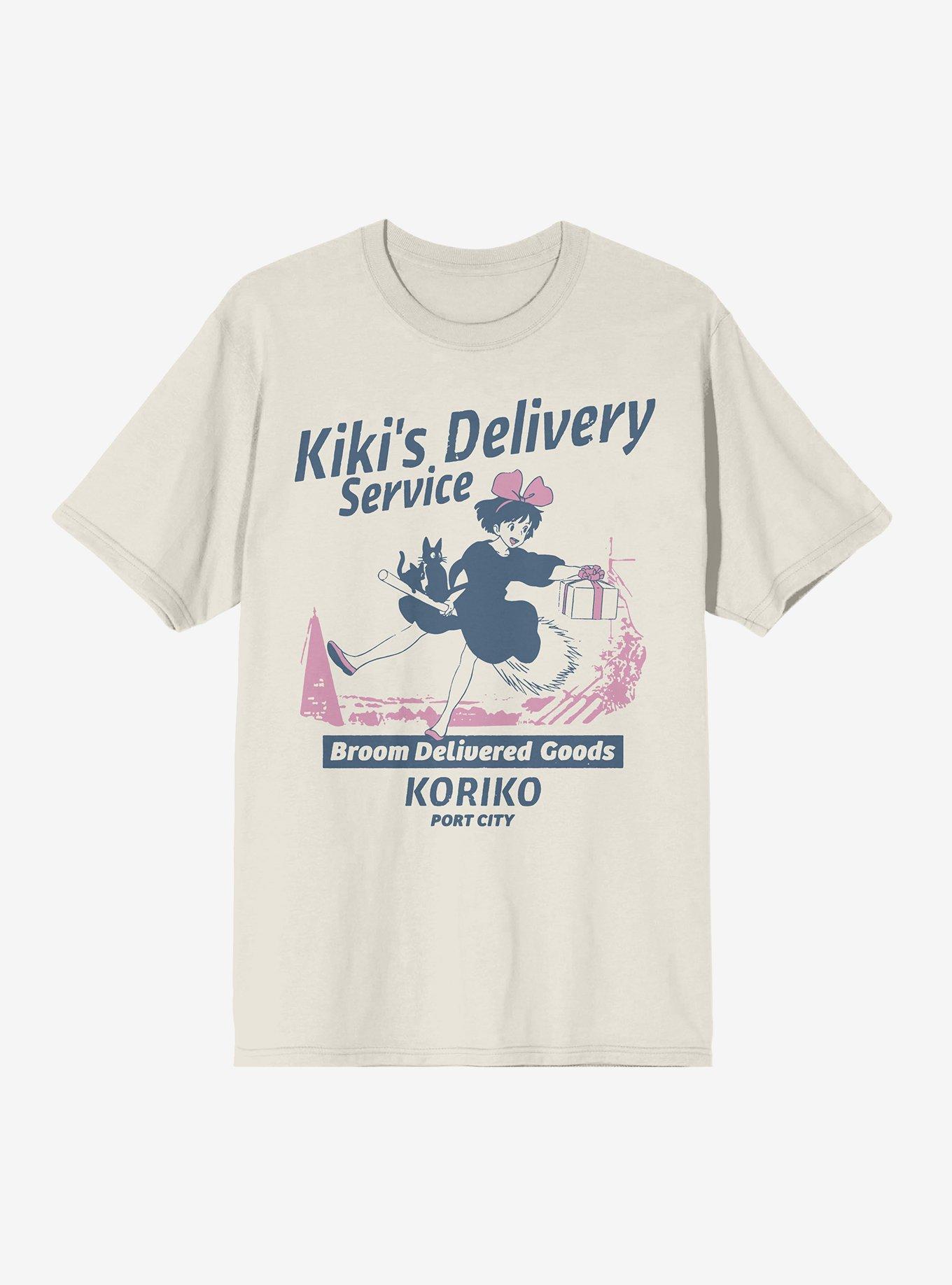Studio Ghibli Kiki's Delivery Service Broom Delivered Goods T-Shirt, BEIGE, hi-res
