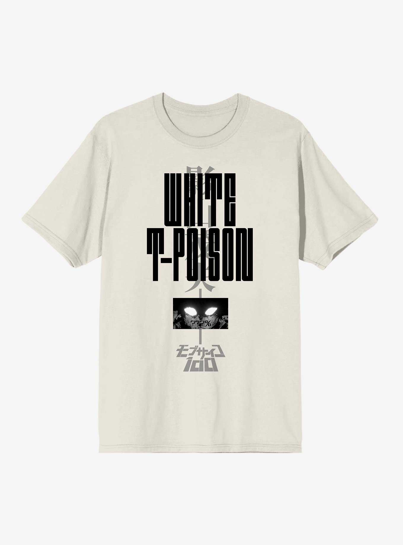 Mob Psycho White T-Poison Text T-Shirt, , hi-res